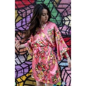 Intimates & Sleepwear - Silky Floral Kimono Robe Intimates & Sleepwear - Silky Floral Kimono Robe